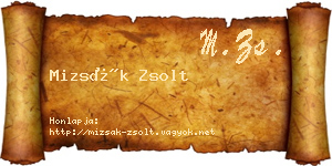 Mizsák Zsolt névjegykártya